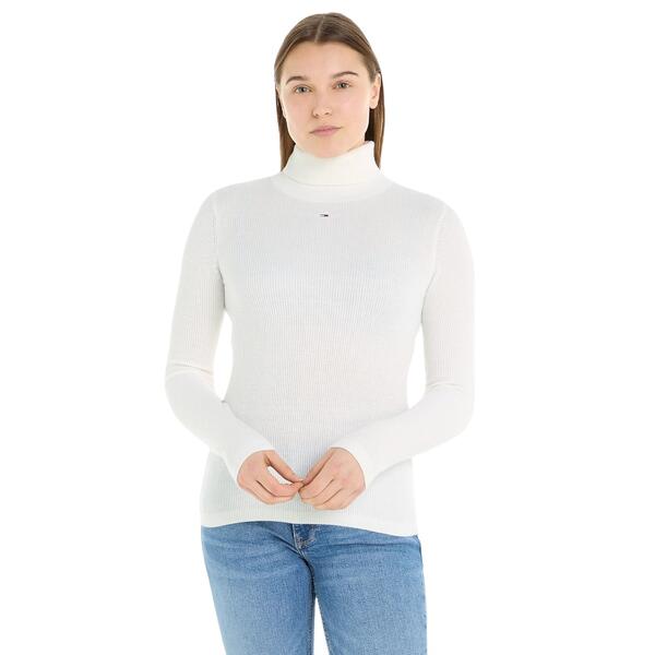 Γυναικείο Πουλόβερ Tommy Jeans Tjw Essential Turtleneck Sweater Ancient White DW0DW16537-YBH
