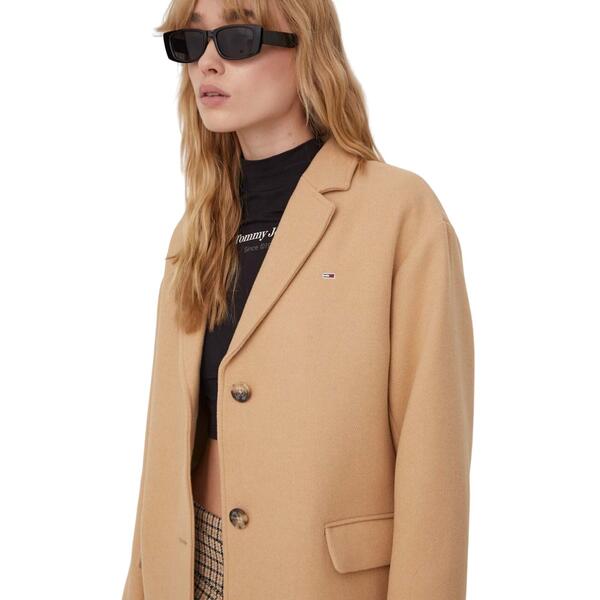 Γυναικείο Παλτό Tommy Jeans Tjw Wool Coat Tawny Sand DW0DW17232-AB0