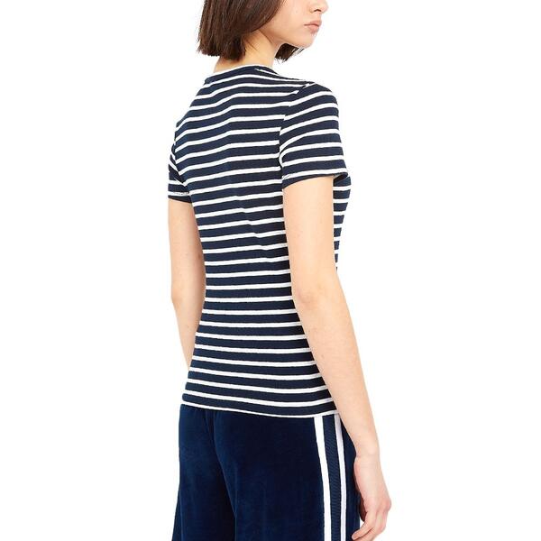Γυναικείο T-shirt Tommy Jeans Slim Tonal Linear Tee Ext Dark Night Navy Stripe DW0DW17383-0A6