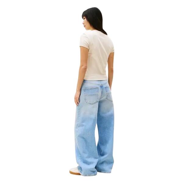 Γυναικείο T-shirt Tommy Jeans Slim Tonal Linear Tee Ext Newsprint DW0DW17383-ACG