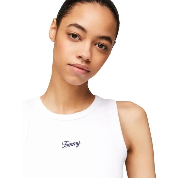 Γυναικείο Top Tommy Jeans Tjw Slim Script Tank Ext White DW0DW17838-YBR