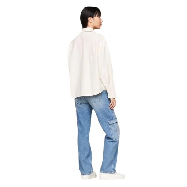 Γυναικείο Πουκάμισο Tommy Jeans Tjw Cargo Overshirt Newsprint DW0DW17968-ACG