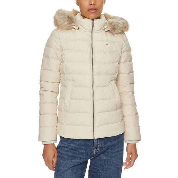 Γυναικείο Μπουφάν Tommy Jeans Basic Hooded Down Ext Newsprint DW0DW18312-ACG