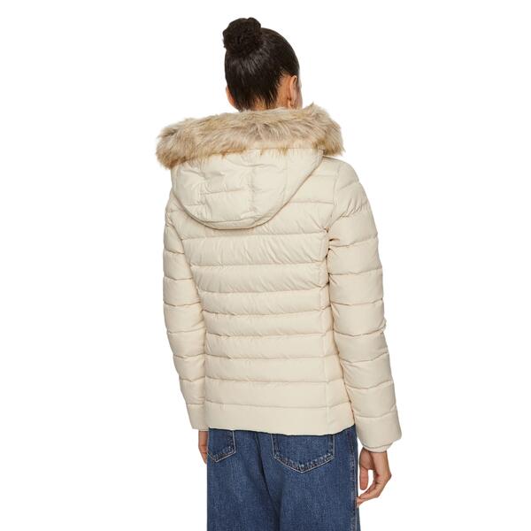 Γυναικείο Μπουφάν Tommy Jeans Basic Hooded Down Ext Newsprint DW0DW18312-ACG