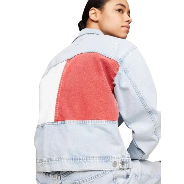 Γυναικείο Μπουφάν Tommy Jeans Mom Jacket Flag Bh6015 DW0DW18331-1AB Γυναικείο Μπουφάν Tommy Jeans Mom Jacket Flag Bh6015 DW0DW18331-1AB