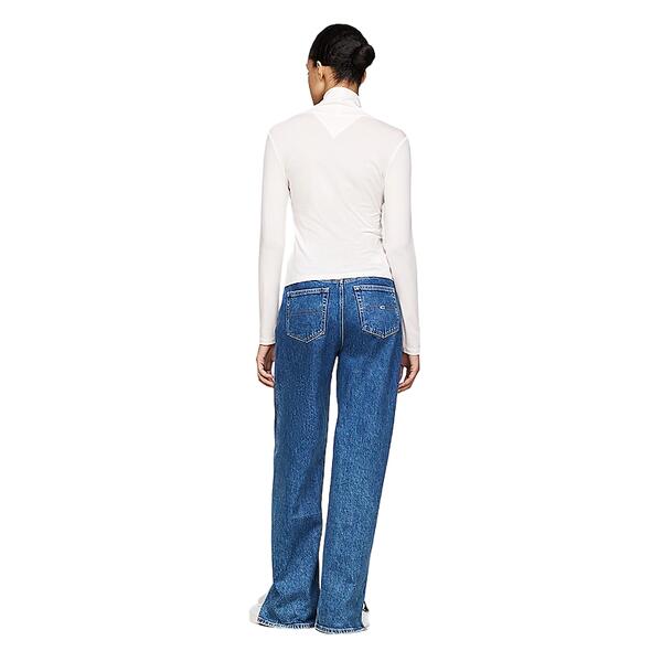 Γυναικεία Μπλούζα Tommy Hilfiger Slim Badge Mockneck Ancient White DW0DW18806-YBH