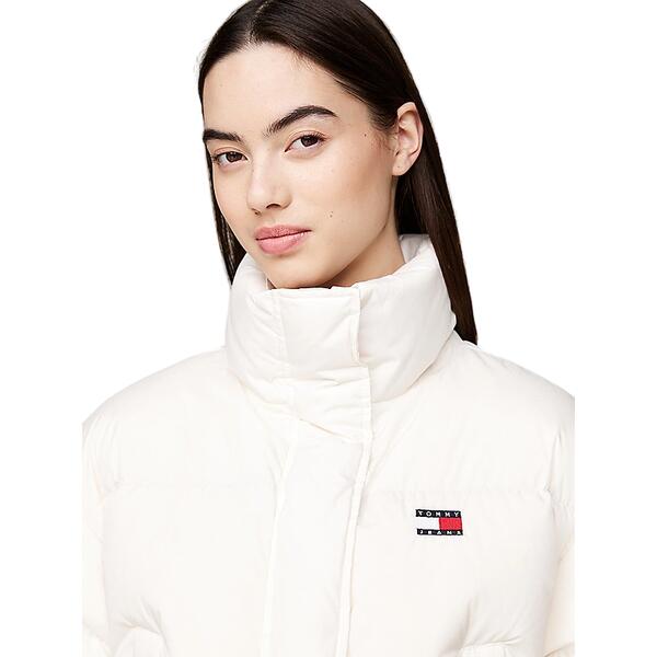 Γυναικείο Μπουφάν Tommy Jeans Back Flag Alaska Ext Ancient White DW0DW18820-YBH
