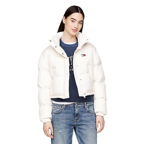 Γυναικείο Μπουφάν Tommy Jeans Back Flag Alaska Ext Ancient White DW0DW18820-YBH