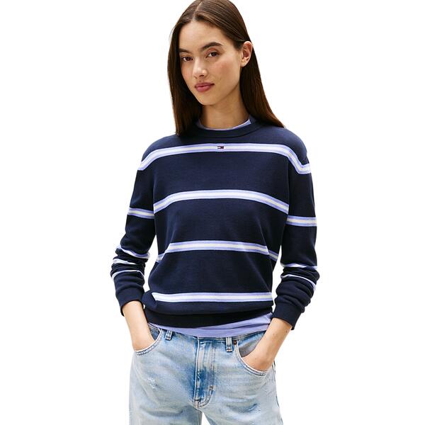 Γυναικείο Πουλόβερ Tommy Jeans Tjw Essential Crew Sweater Ext Dark Night Navy / Stripe DW0DW20159-C1G