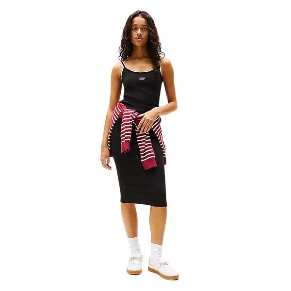 Γυναικείο Φόρεμα Tommy Jeans Script Strap Midi Ext Black DW0DW20330-BDS