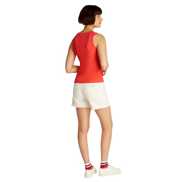 Γυναικείο Top Tommy Jeans Essential Rib Tank Ext Bright Vermillion DW0DW20673-SN6