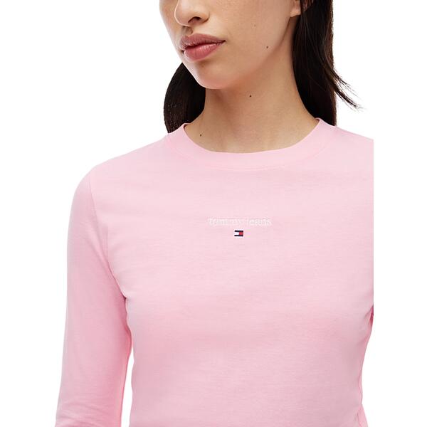Γυναικεία Μπλούζα Tommy Jeans Tjw Slim Classic Logo Ls Tee Pink Sugar DW0DW23248-TPF