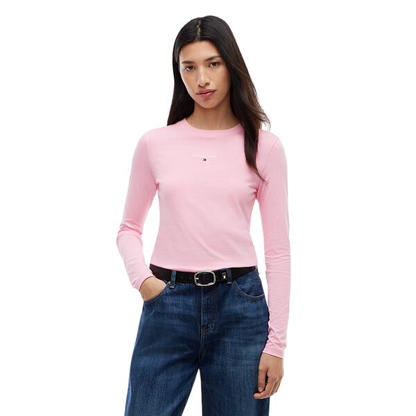 Γυναικεία Μπλούζα Tommy Jeans Tjw Slim Classic Logo Ls Tee Pink Sugar DW0DW23248-TPF