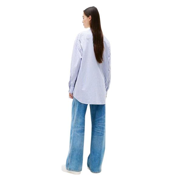Γυναικείο Πουκάμισο Tommy Jeans TJW Ovs Badge Stripe Shirt Vintage Iris DW0DW21450-C5Z