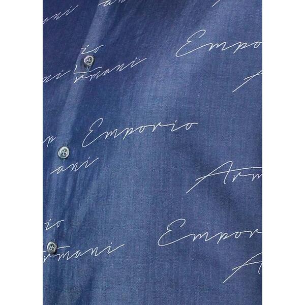 Πουκάμισο Ανδρικό Emporio Armani Blu-Firma Bca 6Z1C091NVYZ-F909
