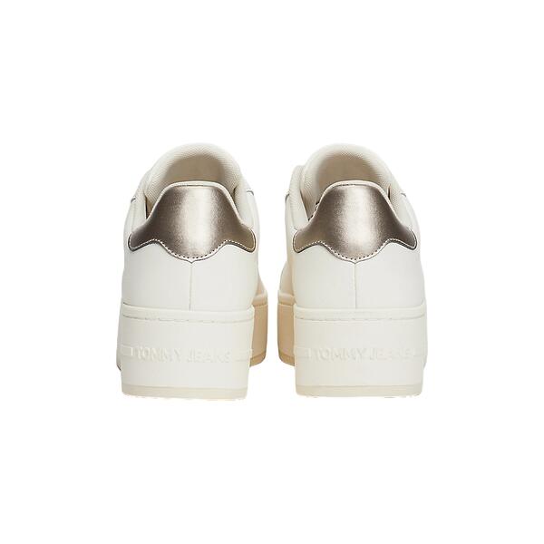 Γυναικεία Sneakers Tommy Hilfiger Tjw Flatform Metallic Ivory Gray Gold EN0EN02711-YBL
