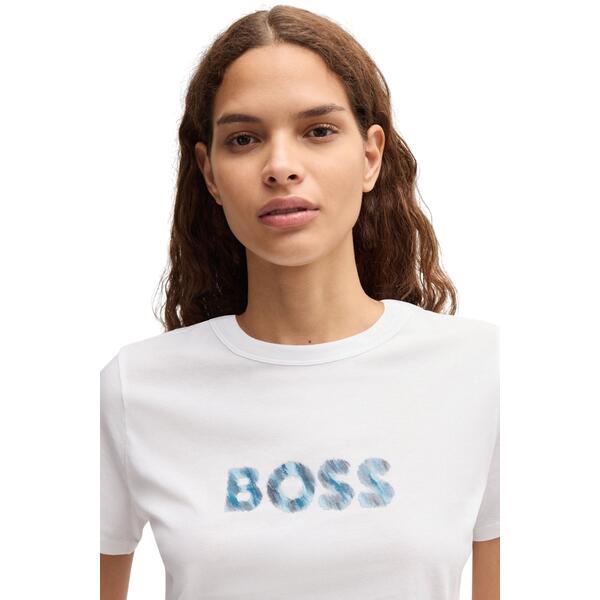 Γυναικείο T-shirt Βoss C Elogo print 7 White 50535322-100
