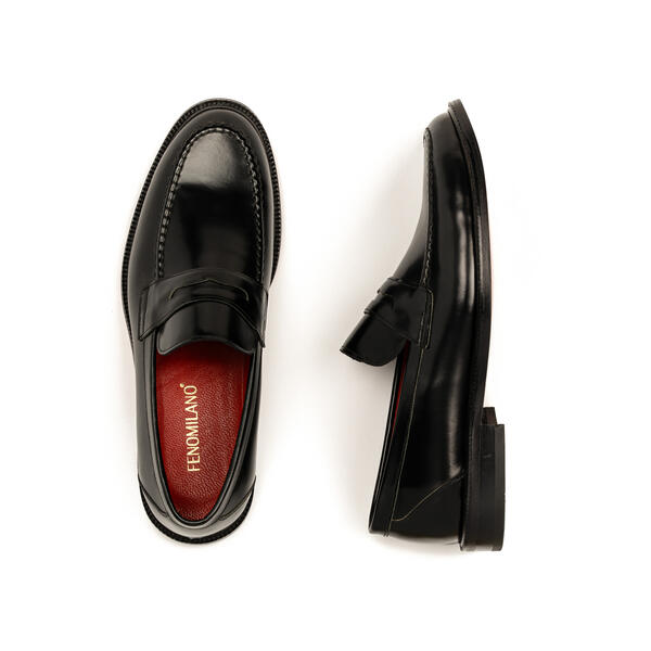 Ανδρικό Υπόδημα Fenomilano Men Shoes Leather Stock Black ΕΙΔ0000046-LC2402