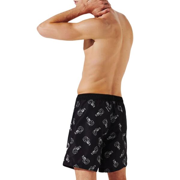 Ανδρικό Μαγιό Karl Lagerfeld Ikonik 2.0 Aop Med Boardshorts Ikonic Outline 241M2217-R38