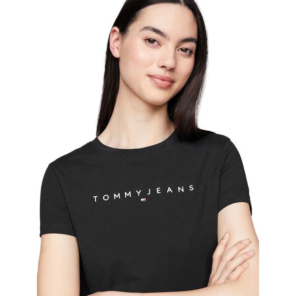 Γυναικεία T-Shirt Tommy Hilfiger Tjw Slim Linear Tee Ext Black DW0DW18398-BDS