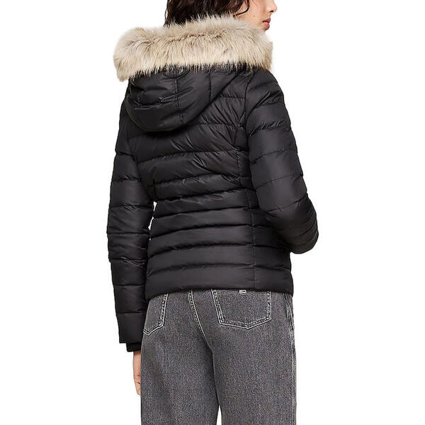 Γυναικείο Μπουφάν Tommy Jeans Basic Hooded Down Ext Black DW0DW18312-BDS
