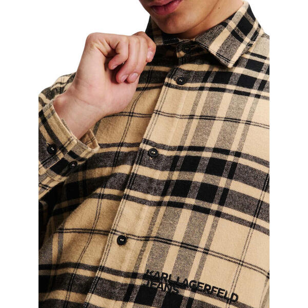Αντρικό Πουκάμισο Karl Lagefeld Regular Check Safari / Black 246D1604-J418