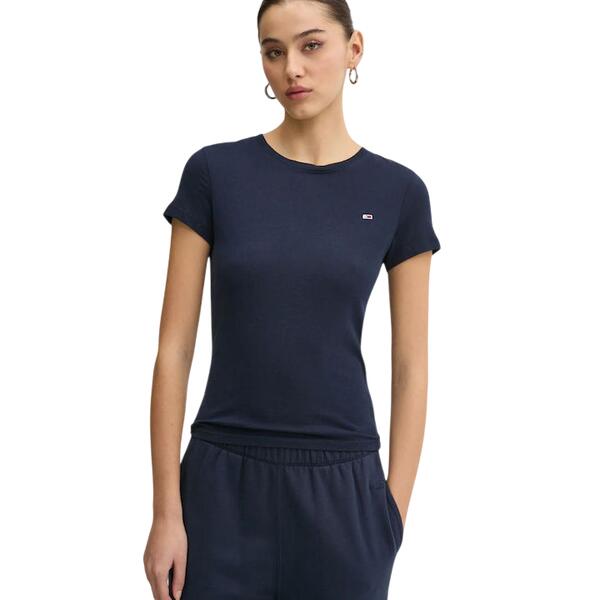 Γυναικείο T-shirt Tommy Jeans C-Neck Dark Night Navy DW0DW20459-C1G