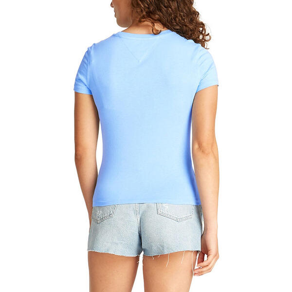 Γυναικείο T-shirt Tommy Jeans Slim Essential Logo Ext Sugarplum Blue DW0DW19447-C12