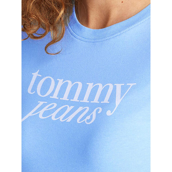 Γυναικείο T-shirt Tommy Jeans Slim Essential Logo Ext Sugarplum Blue DW0DW19447-C12