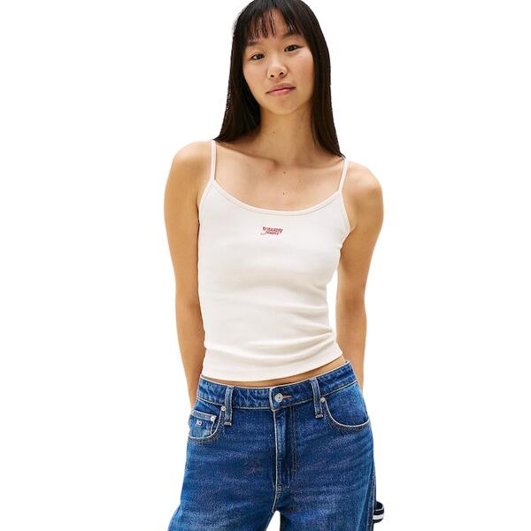 Γυναικείο Top Tommy Jeans Script Strappy Ancient White DW0DW20241-YBH