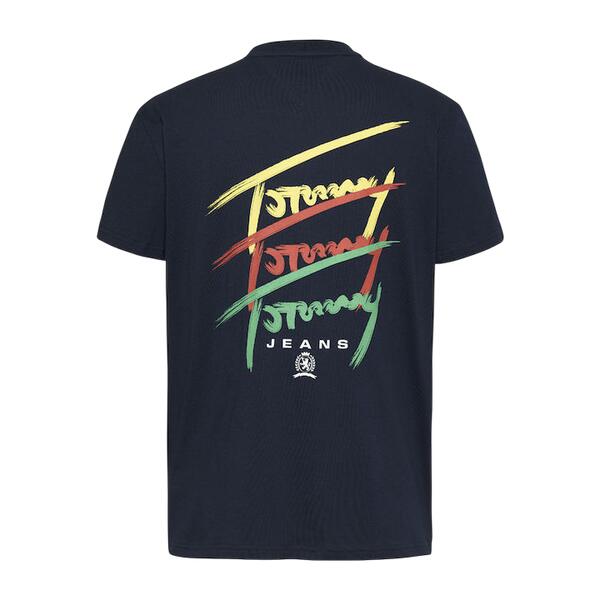Ανδρικό T-shirt Tommy Jeans Tjm Reg Twisted Signtr Ext Dark Night Navy DM0DM20771-C1G