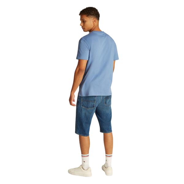 Ανδρικό T-shirt Tommy Jeans Reg Linear Logo Tee Ext Colorado Blue DM0DM20744-DY6