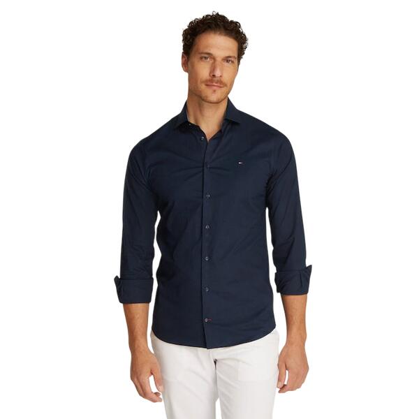 Ανδρικό Πουκάμισο Tommy Hilfiger Cl Stch Pop Ctrst Shirt Prkf Desert Sky MW0MW39279-DW5R