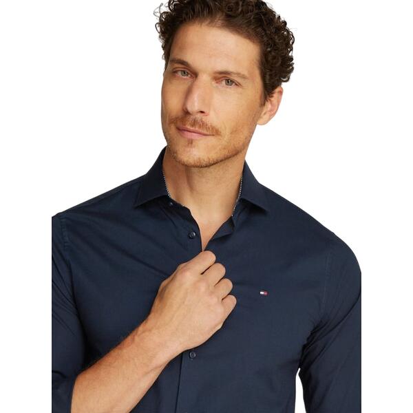 Ανδρικό Πουκάμισο Tommy Hilfiger Cl Stch Pop Ctrst Shirt Prkf Desert Sky MW0MW39279-DW5R