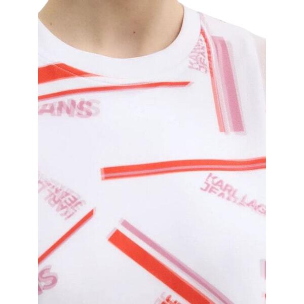 Γυναικείο Φόρεμα Karl Lagerfeld Klj Printed Mesh Sporty Logo Red Aop A2W13031-1OW