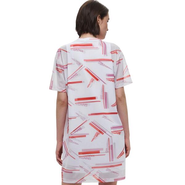 Γυναικείο Φόρεμα Karl Lagerfeld Klj Printed Mesh Sporty Logo Red Aop A2W13031-1OW