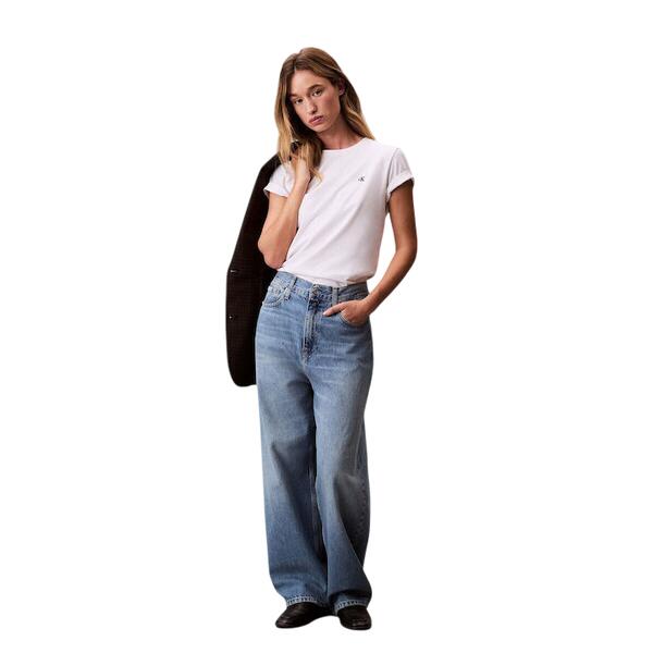 Γυναικείο T-Shirt Calvin Klein Archive Jersey Crew Tee EU Brilliant White LV047B224G-YAA