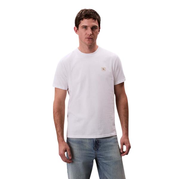 Ανδρικό T-Shirt Calvin Klein SS Stretch Cotton Slim Tee Bright White LV04LC240G-YAF