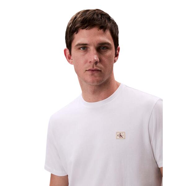 Ανδρικό T-Shirt Calvin Klein SS Stretch Cotton Slim Tee Bright White LV04LC240G-YAF