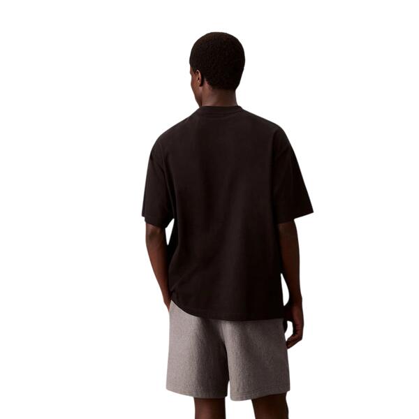 Ανδρικό T-Shirt Calvin Klein Ss Hi Low Emb 16s Jersey Cn Tee Brilliant Black LV04RB295G-UB1