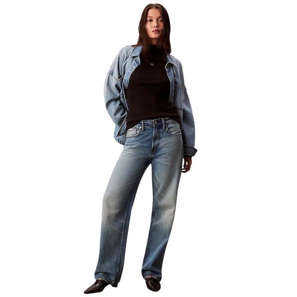 Γυναικείο Πουλόβερ Calvin Klein Ls Woven Label Turtleneck Black LV047D203G-UB1