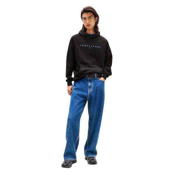 Ανδρικό Φούτερ Tommy Jeans Reg Linear Logo Hoodie Ext Black Multi DM0DM20746-0GK