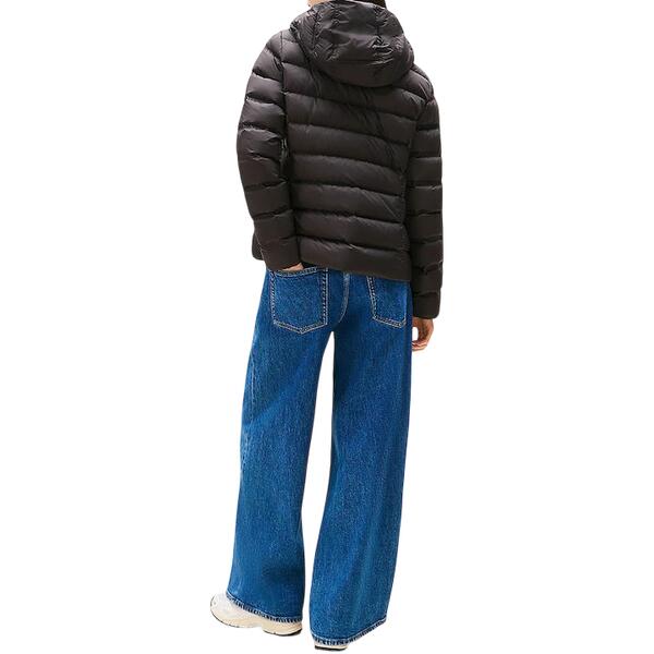 Γυναικείο Μπουφάν Tommy Jeans Slim Hood PrntDown Jckt Ext Black DW0DW21617-BDS