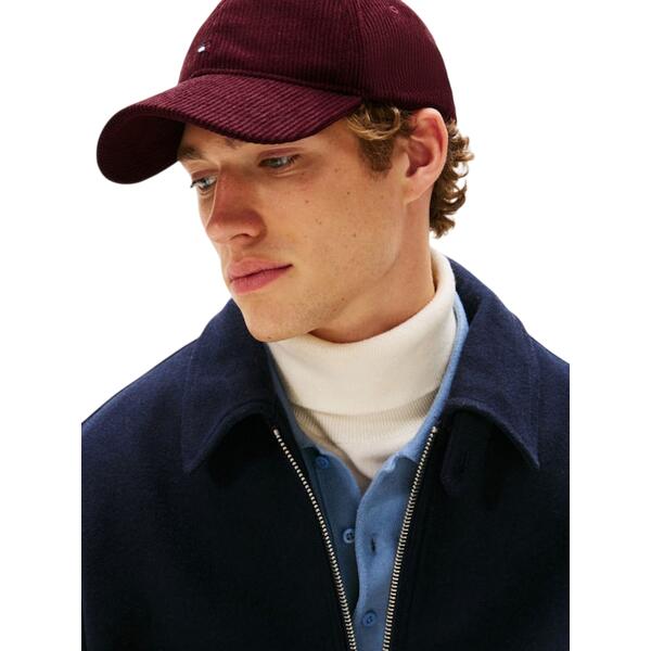 Ανδρικό Καπέλο Tommy Hilfiger Th Flag 6 Panel Cord Cap Deep Burgundy AM0AM13583-XIH