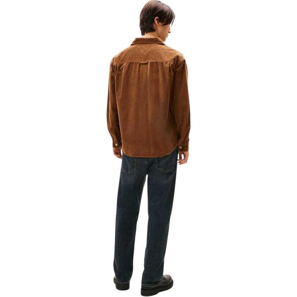 Ανδρικό Πουκάμισο Tommy Jeans TJM Rlx Washed Cord Shirt Ext Pecan Nut DM0DM22016-GVP