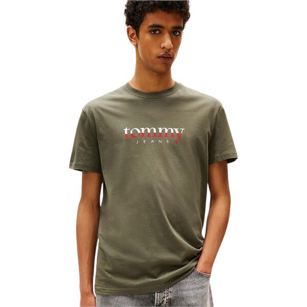 Ανδρικό T-Shirt Tommy Jeans Reg Dna Tee Ext Pewter Green DM0DM21978-MRH