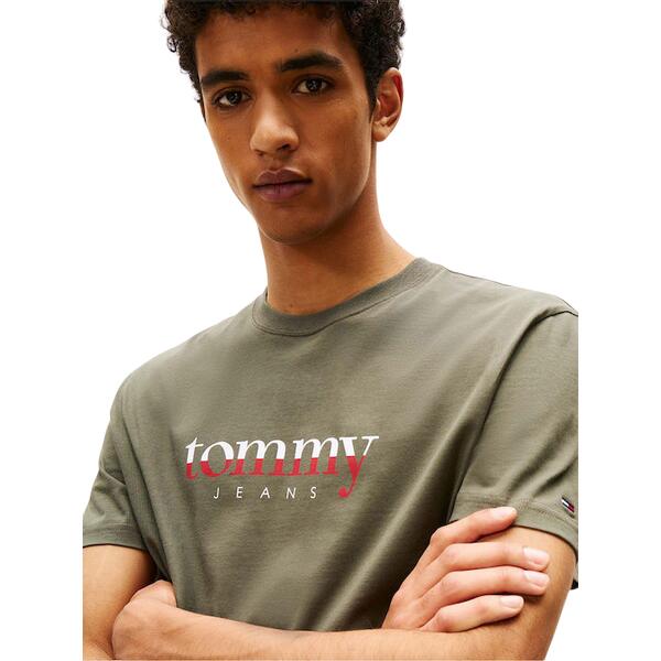Ανδρικό T-Shirt Tommy Jeans Reg Dna Tee Ext Pewter Green DM0DM21978-MRH
