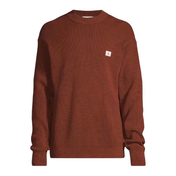 Ανδρικό Πουλόβερ Calvin Klein Ls Ez Cotton Waffle Crwnk Swtr 9 Cherry Mahogany LV04RD313G-XWI