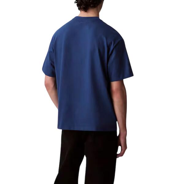 Ανδρικό T-Shirt Calvin Klein Ss Hi Low Emb 16s Jersey Cn Tee Dark Sapphire LV04RB295G-CEF
