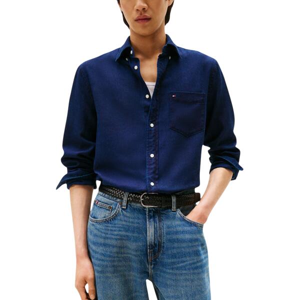 Ανδρικό Πουκάμισο Tommy Hilfiger Flannel Indigo Shirt Dark Blue Indigo MW0MW40499-0GY